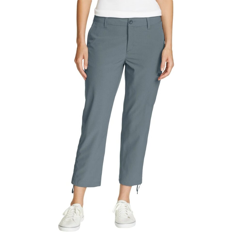 Eddie Bauer Ladies' Storm Repel® DWR Finish Ripstop Capri Pant, Gray